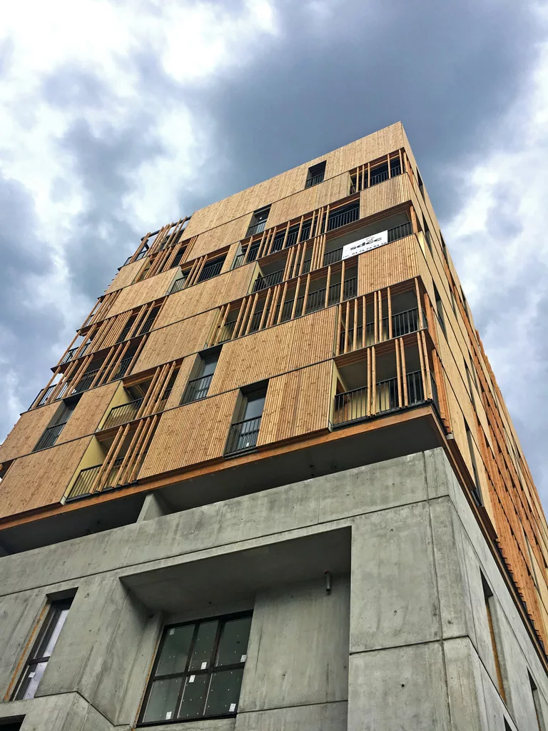 Ilôt CJ4 Cambridge - Grenoble I Bardage Mélèze procédé BIME® I Woodenha Industries