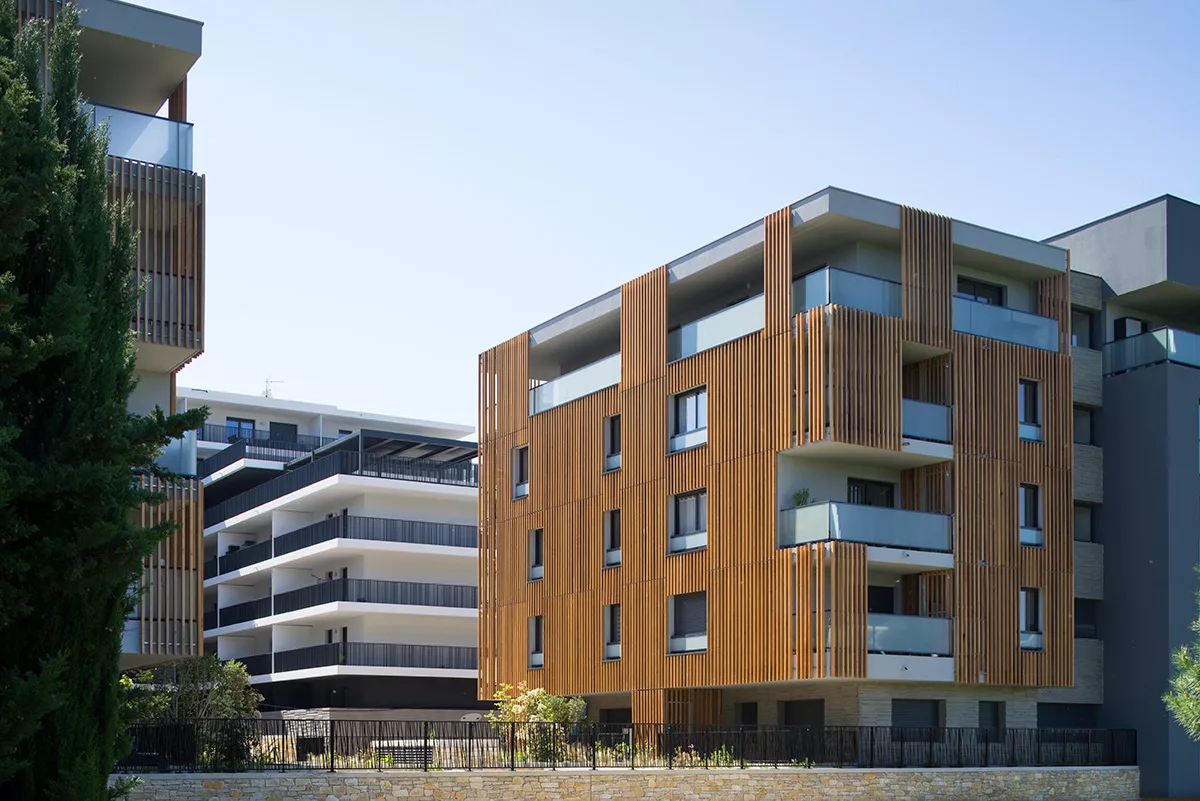 Les Hauts du Parc – Montpellier - Bardage Bime® Red Cedar - Woodenha Industries