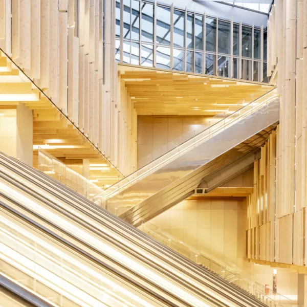 Gare saint denis pleyel - Ignipli® épicéa Woodenha Industries - Architecte : Kengo Kuma & associés